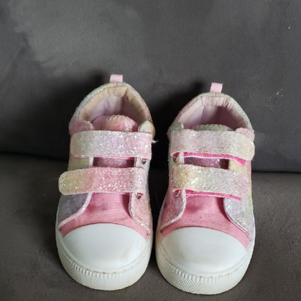 Glittery Pink Kids Sneakers